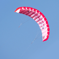 Cerf-volant parapluie souple en pvc, cerf-volant Double ligne cascade de sport, rouge, Parachute 3d, surf
