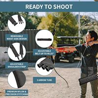 Sacoche à flèches avec bandoulière et ceinture |   Pochette pour flèches d'entraînement |   Support de flèches arrière avec tige en nylon pour le tir sur cible