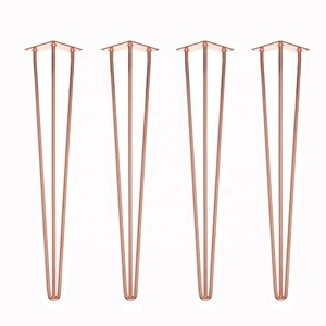 Jambes en épingle à <span class=keywords><strong>cheveux</strong></span> En Gros En Métal Meuble TV Fin Table Meubles Jambe Noir Satiné 3 Tige 30 Pouces En Acier en métal en Épingle À <span class=keywords><strong>Cheveux</strong></span> Table jambes - Product Image 4