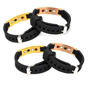 Bracelets en silicone magnétiques ioniques DIY, style européen et américain, pour l'équilibre énergétique puissant, bracelets de sport, vente en gros - Product Image 5