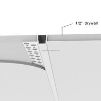 Profilé en aluminium LED encastré pour plafond en plaque de plâtre, montage encastré, lumière linéaire