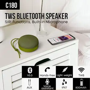 Loa Di Động Ozzie 5W Bt 5.0 C180, Loa Bluetooth Thông Minh Chống Nước Boombox Chính Hãng Không Dây