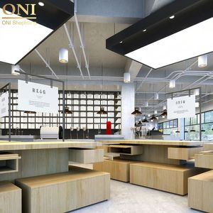 <span class=keywords><strong>Oni</strong></span> shopfitting การออกแบบตกแต่งภายในร้านกาแฟร้านค้าที่ทันสมัยที่กำหนดเองเฟอร์นิเจอร์ไม้สำหรับร้านกาแฟ - Product Image 4