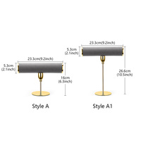 Présentoir à bijoux en métal avec plateaux pour bracelets, joncs et montres - Noir/Gris, design personnalisable pour comptoirs de magasin et usage domestique