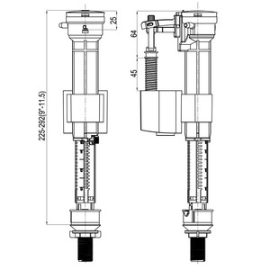 Raccord de réservoir réglable de meilleure qualité pour salle de bain <span class=keywords><strong>Wc</strong></span> Wras POM accessoires de réservoir ensemble d'entrée de sortie vanne de remplissage de toilette mécanisme de chasse - Product Image 3