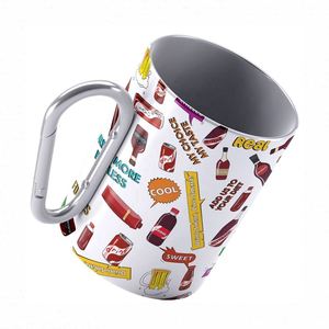 Taza de Viaje Promocional de 10 oz con Asa de Mosquetón, Doble Pared de EVA, Multifuncional, Impresa con Serigrafía - Product Image 2