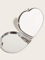 Bling or noir 70mm Double face Compact voyage maquillage miroir PU cuir paillettes poche cosmétique loupe fonction verre