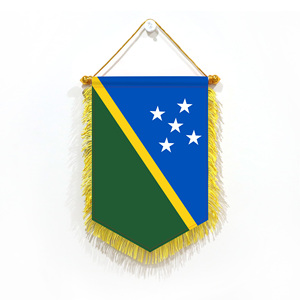 Wholesale Custom Solomon Islands Fringed Brocade <b>Flag</b> 11.81X7.87In Bright Long Lasting Office Decorative Display Accessories - Product Image 5