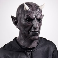 Réaliste Démon Cosplay Halloween Diablo Masque Effrayant Devils Belial Latex Casque Masque avec Gant Plein Visage Fantôme Forme pour la Fête