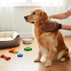 ถุงมือกรูมมิ่งสัตว์เลี้ยงสำหรับสุนัขสีน้ำตาล รุ่น D0100XFHACA - Product Image 2