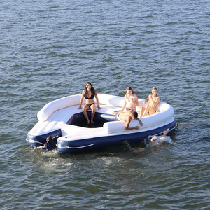 <b>Inflatable</b> Pool Float Lounge Raft Sofa with Cylindrical Cushions Beach Lake Water Mattress for Summer Party - Product Image 4