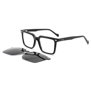 Gafas de Sol para Hombre, Polarizadas, con Clip, Diseño Cuadrado, Gafas de Sol de Acetato Personalizadas 2026 - Product Image 1