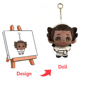 Low Moq Odm Oem Custom Tekening Ontwerp Pluche Pop Dier Humanoïde Pop Pluche Sleutelhanger Custom - Product Image 2