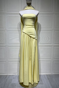 GX25088 moda 2025 di alta qualità da donna estate Sexy elegante festa Modulare Maxi abiti da sera abito <span class=keywords><strong>lungo</strong></span> donna con sciarpa - Product Image 3