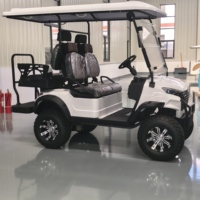 Voiturette de golf électrique au lithium 4 places tout-terrain, véhicule utilitaire à forte capacité de charge pour la chasse, la ferme, le transport en station balnéaire