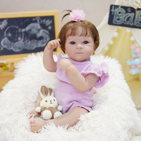 Muñecas Bebé Reborn Realistas de 20 Pulgadas, Personalizadas, en Stock, con Piel Pintada en 3D, de Silicona, Vinilo y Algodón, para Recién Nacidos