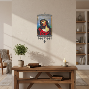 Adorno colgante de pared con diseño de Jesús, tejido turco de 20 Cm de tela de Turquía - Product Image 3