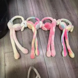 子供用ユニセックスうさぎ耳あて、動く耳付き、短いプラッシュ素材、折りたたみ式デザイン、冬の暖かさを保つ、8～13歳向け - Product Image 5