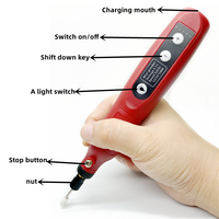 Micro meuleuse rotative personnalisée 50 en 1 sans fil rechargeable par USB mini perceuse pour le polissage et la gravure de bijoux 208