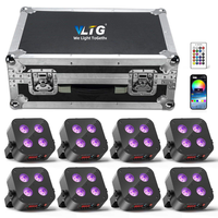 Projecteur PAR à batterie 4x12W RGBWA UV 6-en-1 sans fil DMX rechargeable avec télécommande IR pour DJ, mariages et fêtes