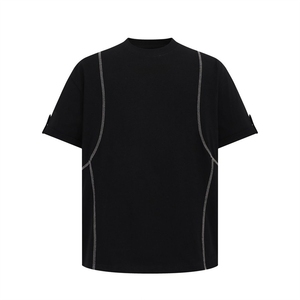 Mùa hè Cơ Bản Màu trống T-Shirt Ming Bộ sưu tập dòng nối ngắn tay T-Shirt cho nam giới - Product Image 1