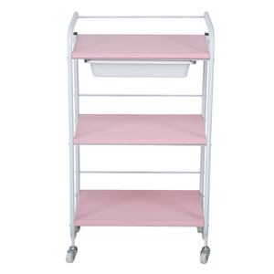 Xe Đẩy Lưu Trữ Trên Bánh Xe 3 Tầng Xe Đẩy Tiện Ích Với Giỏ Lưới Kim Loại Tổ Chức Xe Đẩy Salon Di Động - Product Image 4