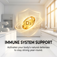 Capsules de Vitamine D3 en Gélules Molles 1000UI 25mcg Haute Puissance pour le Soutien Osseux et Immunitaire Adulte – Formule Personnalisée – 60 Unités – Approvisionnement Direct Usine