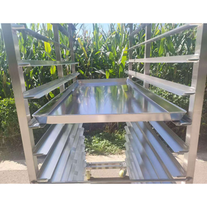 वाणिज्यिक बेकरी स्टेनलेस स्टील ट्रे ट्रॉली - Product Image 2