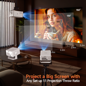 โปรเจคเตอร์ดิจิตอล EU Magcubic 1100 Ansi Lumens HY450 อัตโนมัติ 8K 1080p Full HD สมาร์ททีวี - Product Image 4