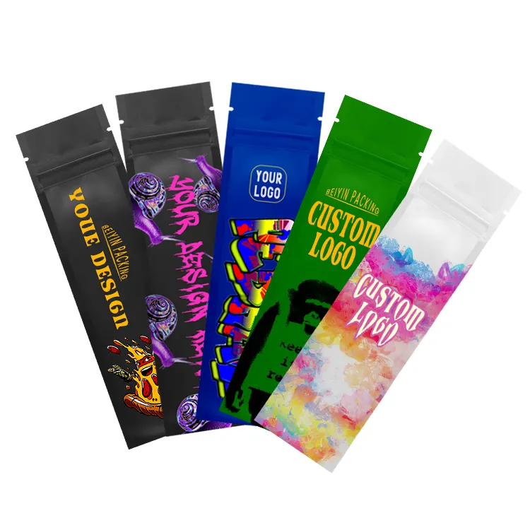 Custom logo printed mylar bags Disposable aluminum foil sachets honey candy sachets Chocolate Bar packaging