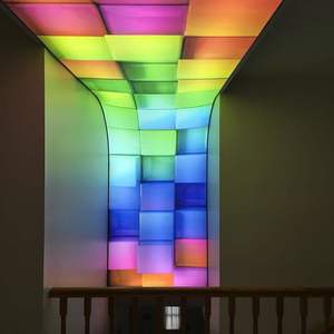 Ciel nocturne bleu feu avec dessins d'étoile en <span class=keywords><strong>fibre</strong></span> <span class=keywords><strong>optique</strong></span>, <span class=keywords><strong>plafond</strong></span> extensible, impression pour <span class=keywords><strong>faux</strong></span> designs de <span class=keywords><strong>plafond</strong></span> - Product Image 4