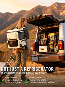 Portable <b>Cooler</b> Bag 16Qt, 32.F Cooling & 140.F Warming, 12V Car Plug in Refrigerator <b>Cooler</b> with 110V <b>AC</b> Adapter for Camping - Product Image 2