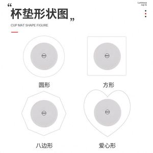 LED Luminous Cup Sticker <b>Plastic</b> Led Wine <b>Glasses</b> Cup Coaster for bar Ktv - Product Image 3