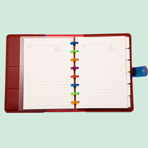 Ringnote B6แผ่นดิสก์ผูกกับหลุมที่เจาะไว้ล่วงหน้า60แผ่นสมุดบันทึกสมุดบันทึกสำหรับนักเรียนสมุดบันทึกสำหรับเติมกระดาษ - Product Image 1