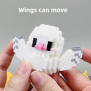 Lindo pájaro <span class=keywords><strong>paloma</strong></span> gorrión modelo regalo de Navidad decoración creativa Mini bloques de construcción de <span class=keywords><strong>ladrillos</strong></span> juguete de plástico conjunto de montaje de animales - Product Image 6