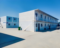 Maison conteneur mobile auto-pliable de 20/40 pieds, deux chambres, un salon, maison préfabriquée pliable
