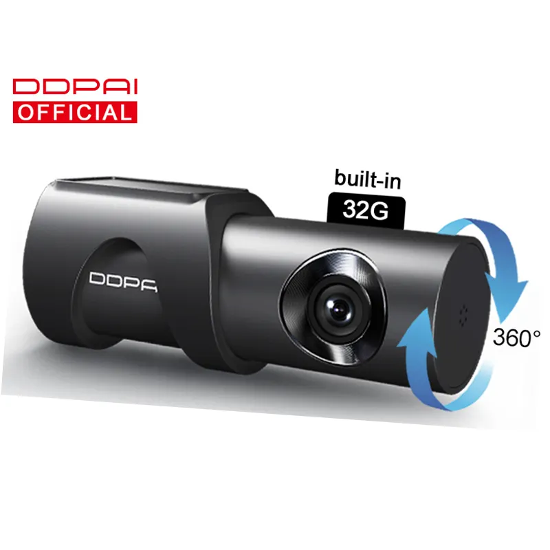 Mini câmera de 3 painel para carro, câmera traseira de 1600p 3k com gravador frontal, painel 2560*1600p, 32gb para carro dvr e visão noturna