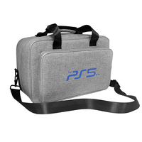 Sac de transport portable de haute qualité, résistant aux chocs et imperméable, avec fermeture à glissière et 4 à 6 compartiments pour le rangement et les voyages de la PS5 Slim