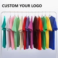 T-shirt décontracté pour homme à col rond, 100 % coton tricoté, couleur unie, respirant, écologique, anti-plis, coupe classique, avec logo personnalisé
