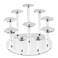 Présentoir Moderne à 10 Niveaux Transparent pour Figurines, Organisateur en Acrylique