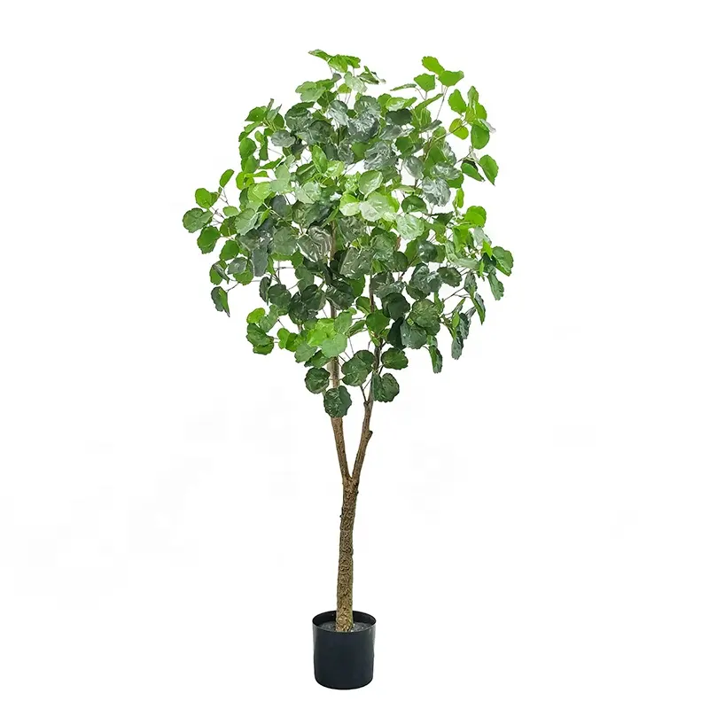 가짜 실크 잎 160cm 웨딩 장식용 시뮬레이션 머니 트리 인공 식물 작은 화분