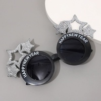 Lunettes de soleil étoiles scintillantes pour le Nouvel An, accessoires amusants pour photos de réveillon, idéales pour les fêtes et décorations de festival