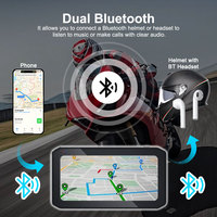 6.25 pouces HD 1560x720p affichage Standard télécommande GPS piste IPX7 étanche écran tactile moto carplay Top Navi