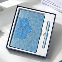 Agenda hebdomadaire et mensuel OEM Premium 2027, carnet de notes relié, couverture en PU, agenda de bureau
