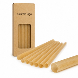 Pajitas Biodegradables Ecológicas Resistentes y Sostenibles a Base de Plantas, Pajitas de Caña de Azúcar de 8 mm con Envoltorio Individual - Product Image 4