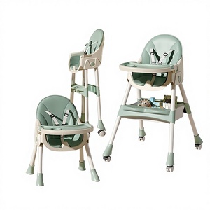 Çocuklar için 3'ü 1 Arada Dönüştürülebilir Mama Sandalyesi - Çevre Dostu Katlanabilir Plastik Yemek Sandalyesi (Otel ve Mutfak Kullanımı İçin) - Product Image 1