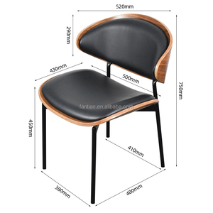 FANTIAN Design moderno ristorante sala da pranzo senza braccioli <span class=keywords><strong>sedia</strong></span> in <span class=keywords><strong>legno</strong></span> con cuoio Pu morbido imbottito per la <span class=keywords><strong>sedia</strong></span> da pranzo - Product Image 6