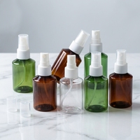 Flacon pulvérisateur vide portable en PET ambré de 50 ml, 100 ml, 150 ml, 200 ml pour voyage, conteneur de désodorisant ambré