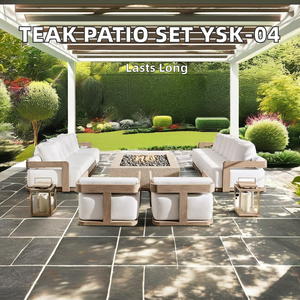 Juego de mesa y silla de madera de teca maciza de alta calidad para hotel y restaurante, diseño moderno para <span class=keywords><strong>muebles</strong></span> de patio al aire libre - Product Image 2