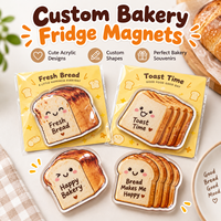 Maßgefertigte Kühlschrankmagnete für Bäckereikuchen Acryl-Dessertmagnete UV-Druck Werbegeschenk Großhandel Hersteller OEM